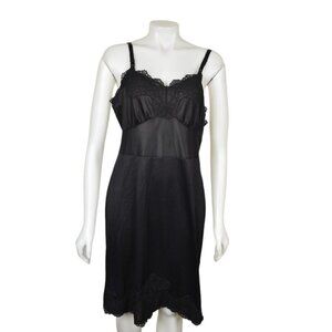 Vintage 1970's Black Slip Lace Size 38